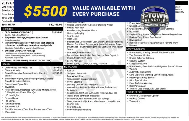 Red 2019 GMC Yukon XL Denali for sale in Tulsa, OK