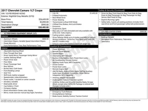 Another view of 2017 Chevrolet Camaro 1LT for sale in Tulsa, OK at Jim Norton T-Town Chevrolet