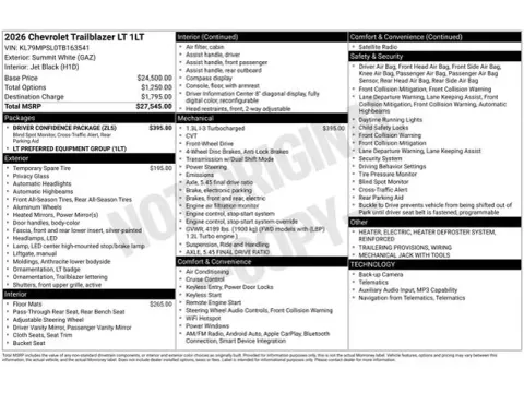 Photos of 2026 Chevrolet TrailBlazer LT for sale in Tulsa, OK at Jim Norton T-Town Chevrolet