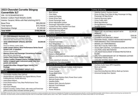 Another view of 2023 Chevrolet Corvette Stingray for sale in Tulsa, OK at Jim Norton T-Town Chevrolet