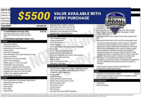 White 2019 Chevrolet Trax LT for sale in Tulsa, OK