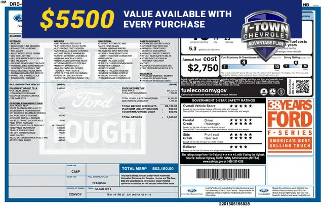 White 2015 Ford F-150 Platinum for sale in Tulsa, OK