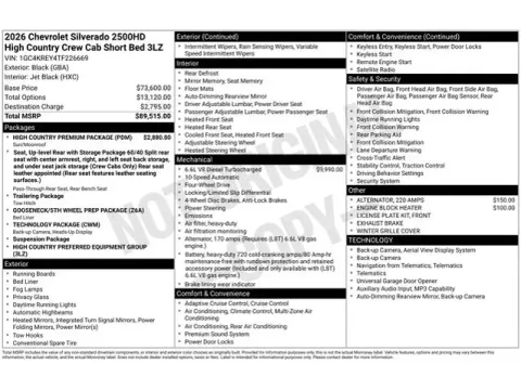 Photos of 2026 Chevrolet Silverado 2500HD High Country for sale in Tulsa, OK at Jim Norton T-Town Chevrolet