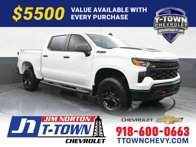 White 2026 Chevrolet Silverado 1500 Custom Trail Boss for sale in Tulsa, OK