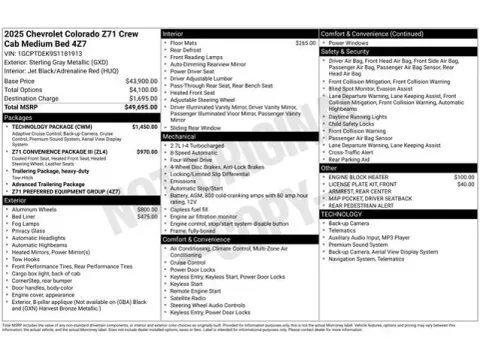 Photos of 2025 Chevrolet Colorado Z71 for sale in Tulsa, OK at Jim Norton T-Town Chevrolet