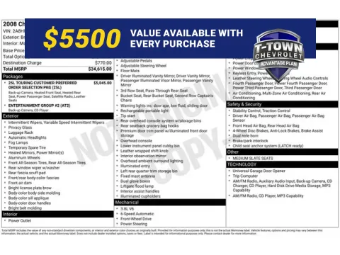 Black 2008 Chrysler Town & Country Touring for sale in Tulsa, OK