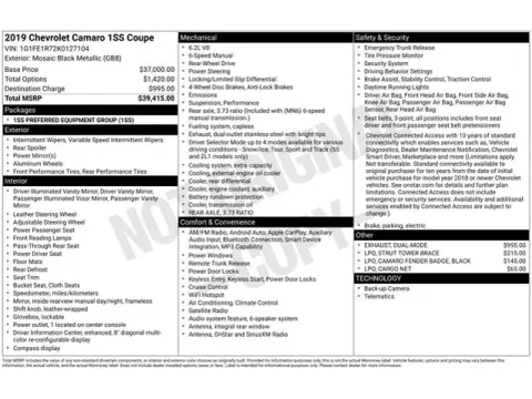 Another view of 2019 Chevrolet Camaro SS for sale in Tulsa, OK at Jim Norton T-Town Chevrolet