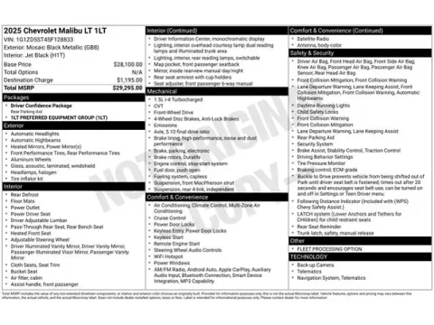 Another view of 2025 Chevrolet Malibu LT for sale in Tulsa, OK at Jim Norton T-Town Chevrolet