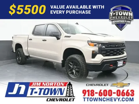 White 2026 Chevrolet Silverado 1500 Custom Trail Boss for sale in Tulsa, OK