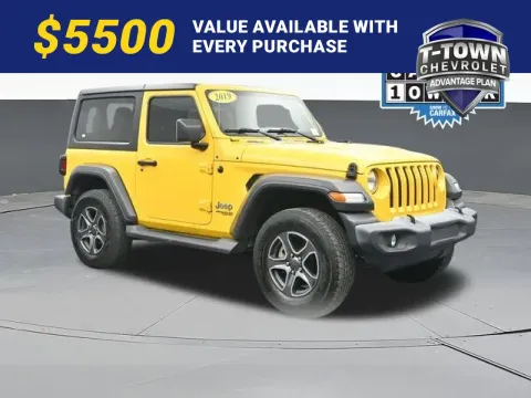 Yellow 2019 Jeep Wrangler Sport S for sale in Tulsa, OK
