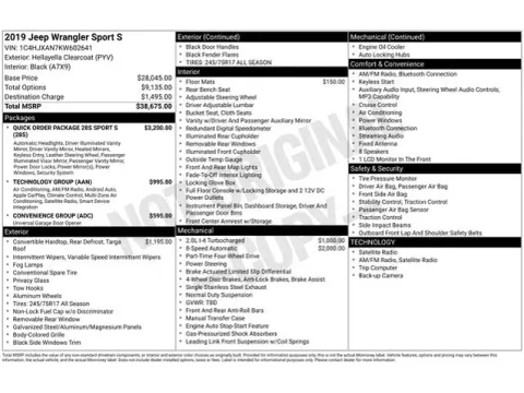 Another view of 2019 Jeep Wrangler Sport S for sale in Tulsa, OK at Jim Norton T-Town Chevrolet