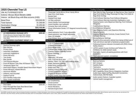 Another view of 2025 Chevrolet Trax LS for sale in Tulsa, OK at Jim Norton T-Town Chevrolet