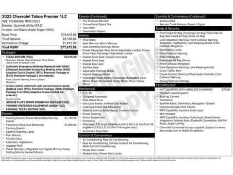 Another view of 2023 Chevrolet Tahoe Premier for sale in Tulsa, OK at Jim Norton T-Town Chevrolet