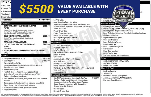 Blue 2021 Cadillac XT4 Premium Luxury for sale in Tulsa, OK