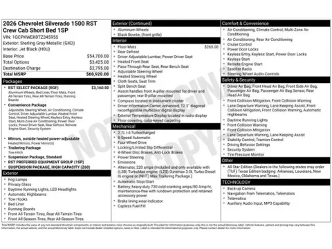 Photos of 2026 Chevrolet Silverado 1500 RST for sale in Tulsa, OK at Jim Norton T-Town Chevrolet