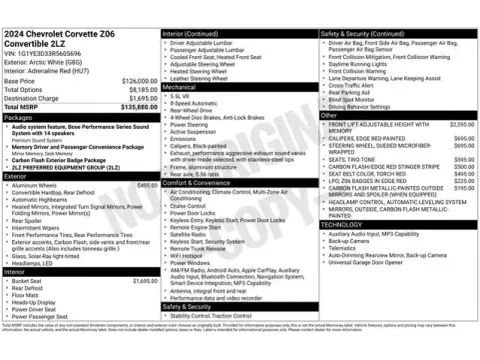 Another view of 2024 Chevrolet Corvette Z06 for sale in Tulsa, OK at Jim Norton T-Town Chevrolet