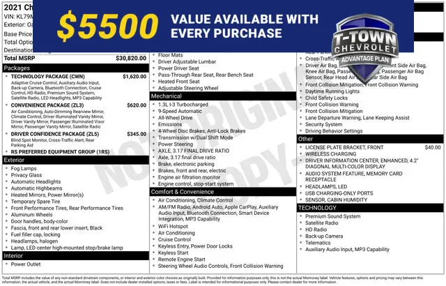 2021 Chevrolet TrailBlazer RS for sale in Tulsa, OK
