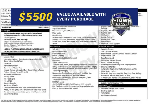 White 2020 Chevrolet Tahoe Premier for sale in Tulsa, OK