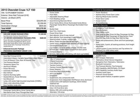 Photos of 2015 Chevrolet Cruze 1LT for sale in Tulsa, OK at Jim Norton T-Town Chevrolet