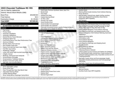 Photos of 2022 Chevrolet TrailBlazer RS for sale in Tulsa, OK at Jim Norton T-Town Chevrolet