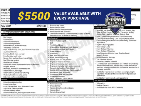 Black 2022 Chevrolet TrailBlazer RS for sale in Tulsa, OK