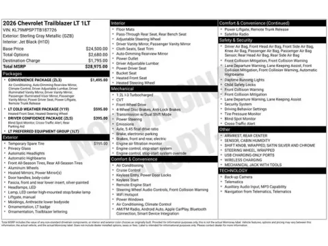 Photos of 2026 Chevrolet TrailBlazer LT for sale in Tulsa, OK at Jim Norton T-Town Chevrolet
