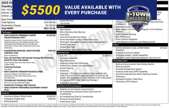 Gray 2025 Chevrolet Silverado 1500 High Country for sale in Tulsa, OK