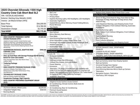 Another view of 2025 Chevrolet Silverado 1500 High Country for sale in Tulsa, OK at Jim Norton T-Town Chevrolet