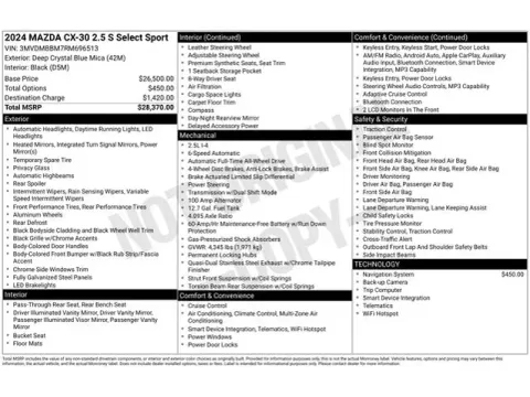 Another view of 2024 Mazda CX-30 2.5 S Select Sport for sale in Tulsa, OK at Jim Norton T-Town Chevrolet