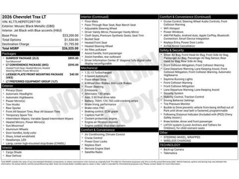 Photos of 2026 Chevrolet Trax LT for sale in Tulsa, OK at Jim Norton T-Town Chevrolet