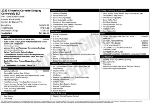 Another view of 2023 Chevrolet Corvette Stingray for sale in Tulsa, OK at Jim Norton T-Town Chevrolet