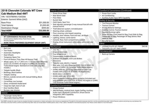 Another view of 2018 Chevrolet Colorado Work Truck for sale in Tulsa, OK at Jim Norton T-Town Chevrolet