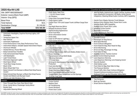 Another view of 2025 Kia K4 LXS for sale in Tulsa, OK at Jim Norton T-Town Chevrolet
