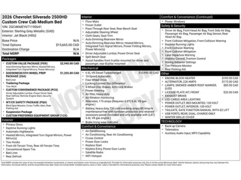 Photos of 2026 Chevrolet Silverado 2500HD Custom for sale in Tulsa, OK at Jim Norton T-Town Chevrolet