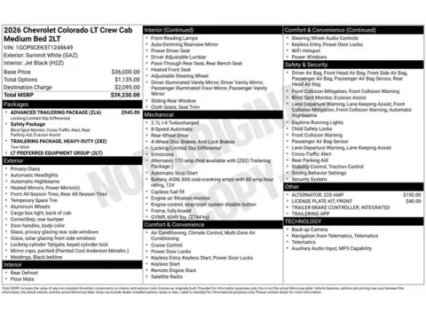 Photos of 2026 Chevrolet Colorado LT for sale in Tulsa, OK at Jim Norton T-Town Chevrolet