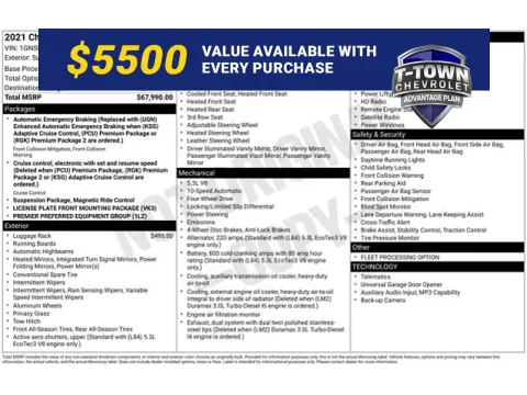 White 2021 Chevrolet Tahoe Premier for sale in Tulsa, OK