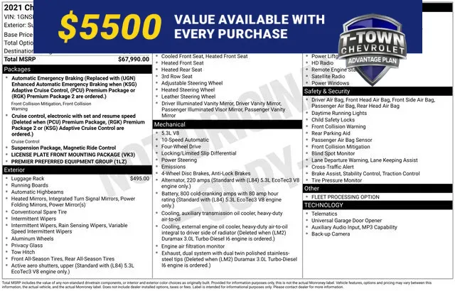 2021 Chevrolet Tahoe 4WD Premier's photo