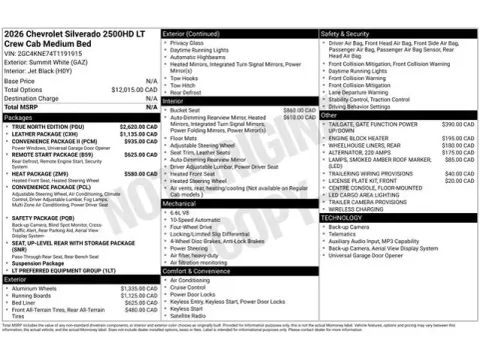 Photos of 2026 Chevrolet Silverado 2500HD LT for sale in Tulsa, OK at Jim Norton T-Town Chevrolet