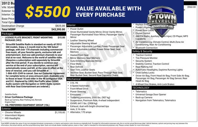 Gold 2012 Buick Enclave Leather Group for sale in Tulsa, OK