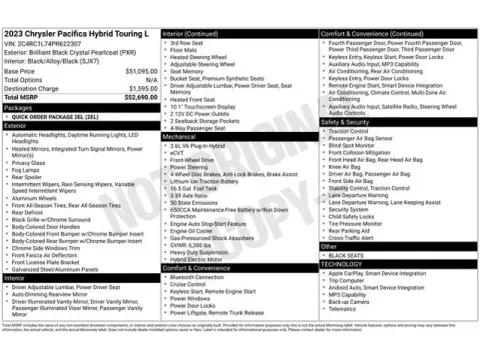 Another view of 2023 Chrysler Pacifica Hybrid Touring L for sale in Tulsa, OK at Jim Norton T-Town Chevrolet