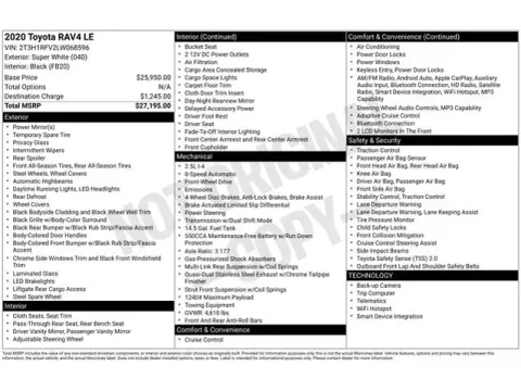 Another view of 2020 Toyota RAV4 LE for sale in Tulsa, OK at Jim Norton T-Town Chevrolet