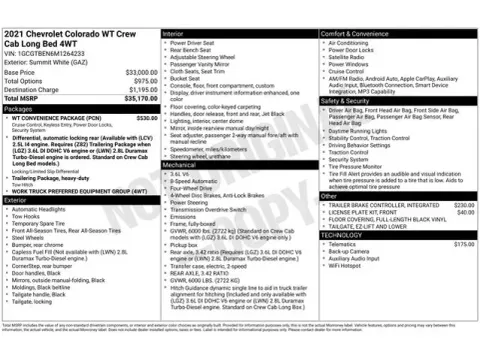 Another view of 2021 Chevrolet Colorado Work Truck for sale in Tulsa, OK at Jim Norton T-Town Chevrolet