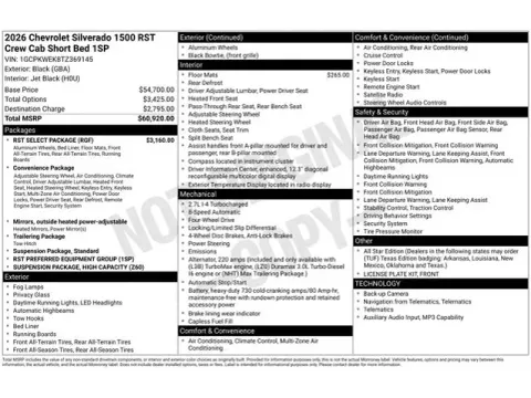 Photos of 2026 Chevrolet Silverado 1500 RST for sale in Tulsa, OK at Jim Norton T-Town Chevrolet