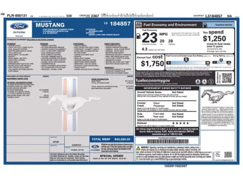Another view of 2020 Ford Mustang EcoBoost Premium for sale in Tulsa, OK at Jim Norton T-Town Chevrolet