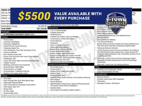 White 2025 Chevrolet TrailBlazer LT for sale in Tulsa, OK