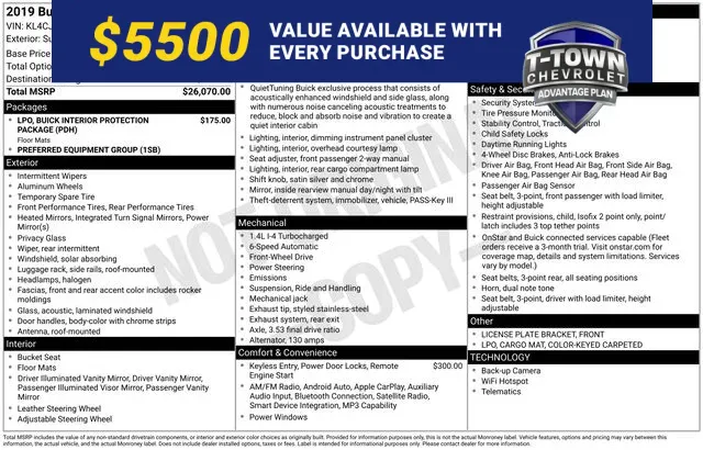 White 2019 Buick Encore Preferred for sale in Tulsa, OK