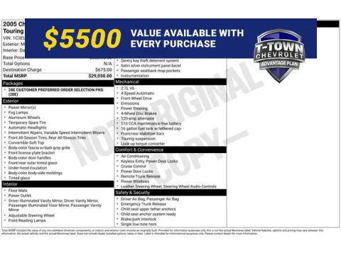 Silver 2005 Chrysler Sebring Touring for sale in Tulsa, OK