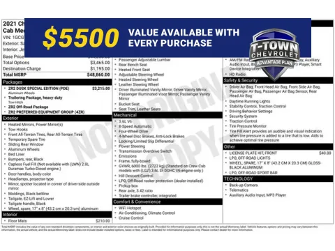 Beige 2021 Chevrolet Colorado ZR2 for sale in Tulsa, OK
