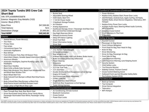 Another view of 2024 Toyota Tundra SR5 for sale in Tulsa, OK at Jim Norton T-Town Chevrolet