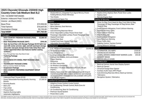 Photos of 2025 Chevrolet Silverado 2500HD High Country for sale in Tulsa, OK at Jim Norton T-Town Chevrolet